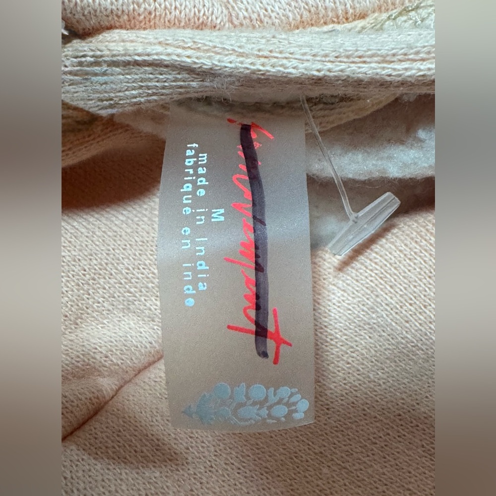 Free People Movement At My Best Embroidered Hoodie Pastel Peach Combo - NWOT - Picture 8 of 10